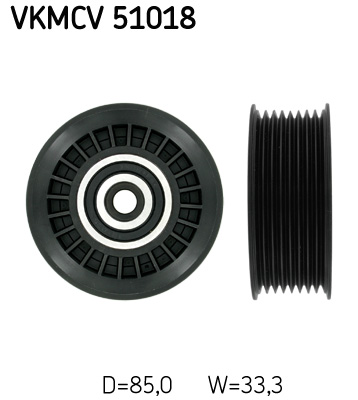kreipiantysis skriemulys, V formos rumbuotas diržas - VKMCV 51018 SKF
